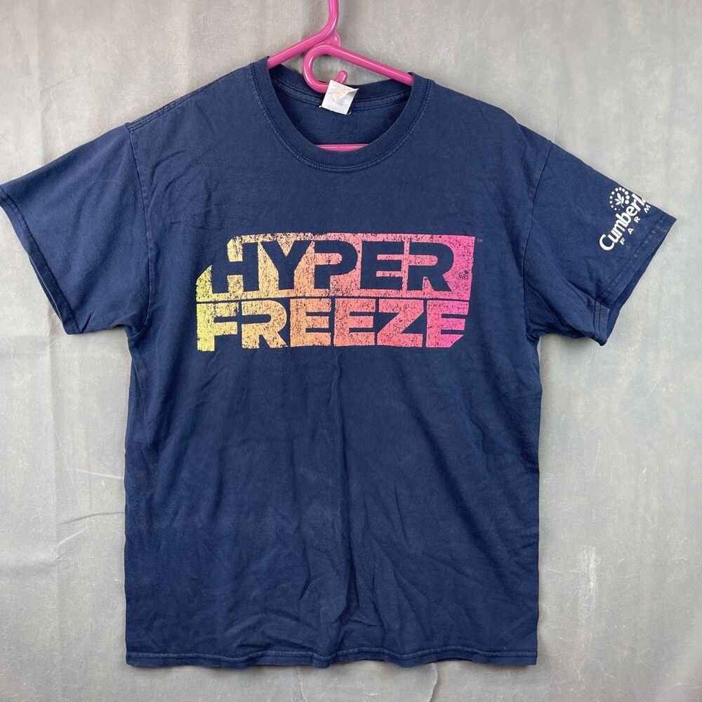 Cumberland Farms Hyper Freeze Slushie Neon Employee Promo T-Shirt Mens M